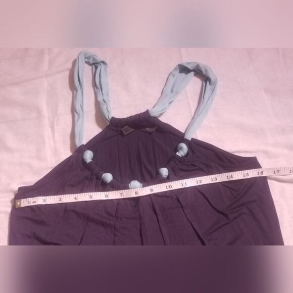 BCBGMaxAzria Colorblock Halter‎ Sundress Sz S Stretch Knit Casual Beachy Picnic - Picture 5 of 6